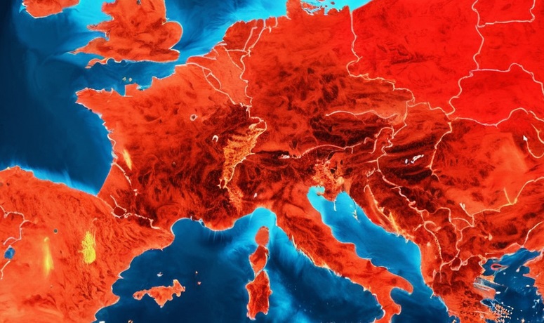 Carte thermique Europe.