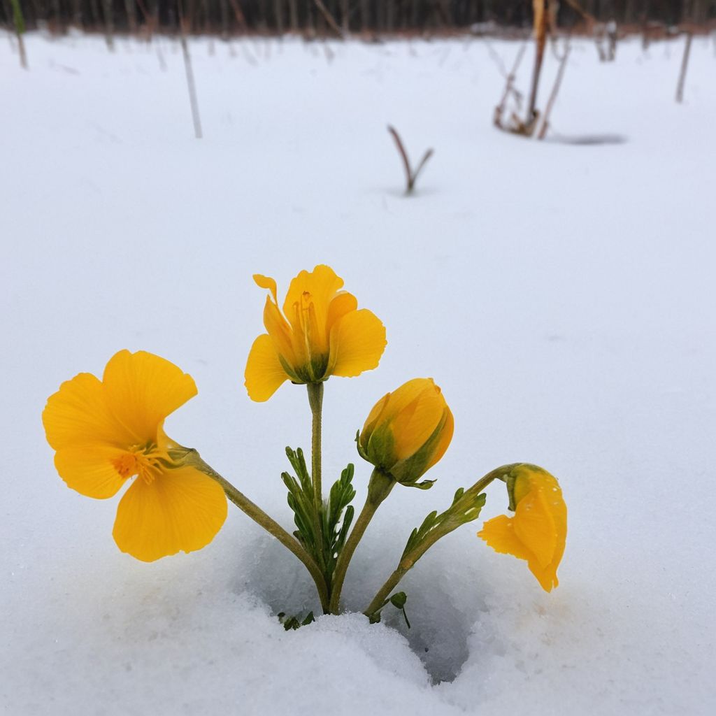 Fleure sous la neige