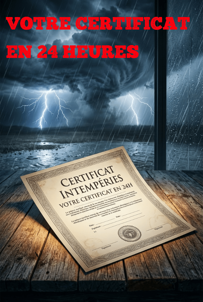 Votre Certificat intempéries