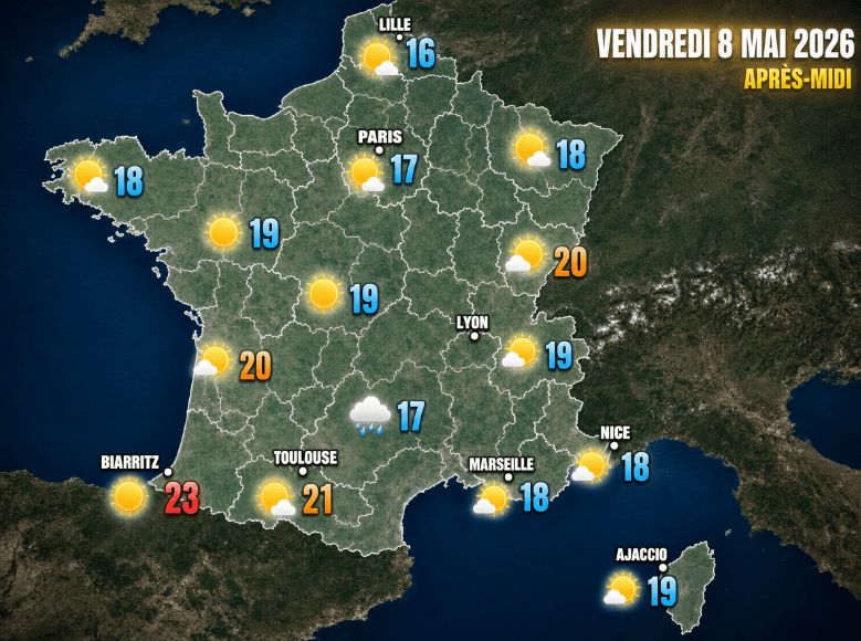 ☀️ Soleil radieux et orages en soirée