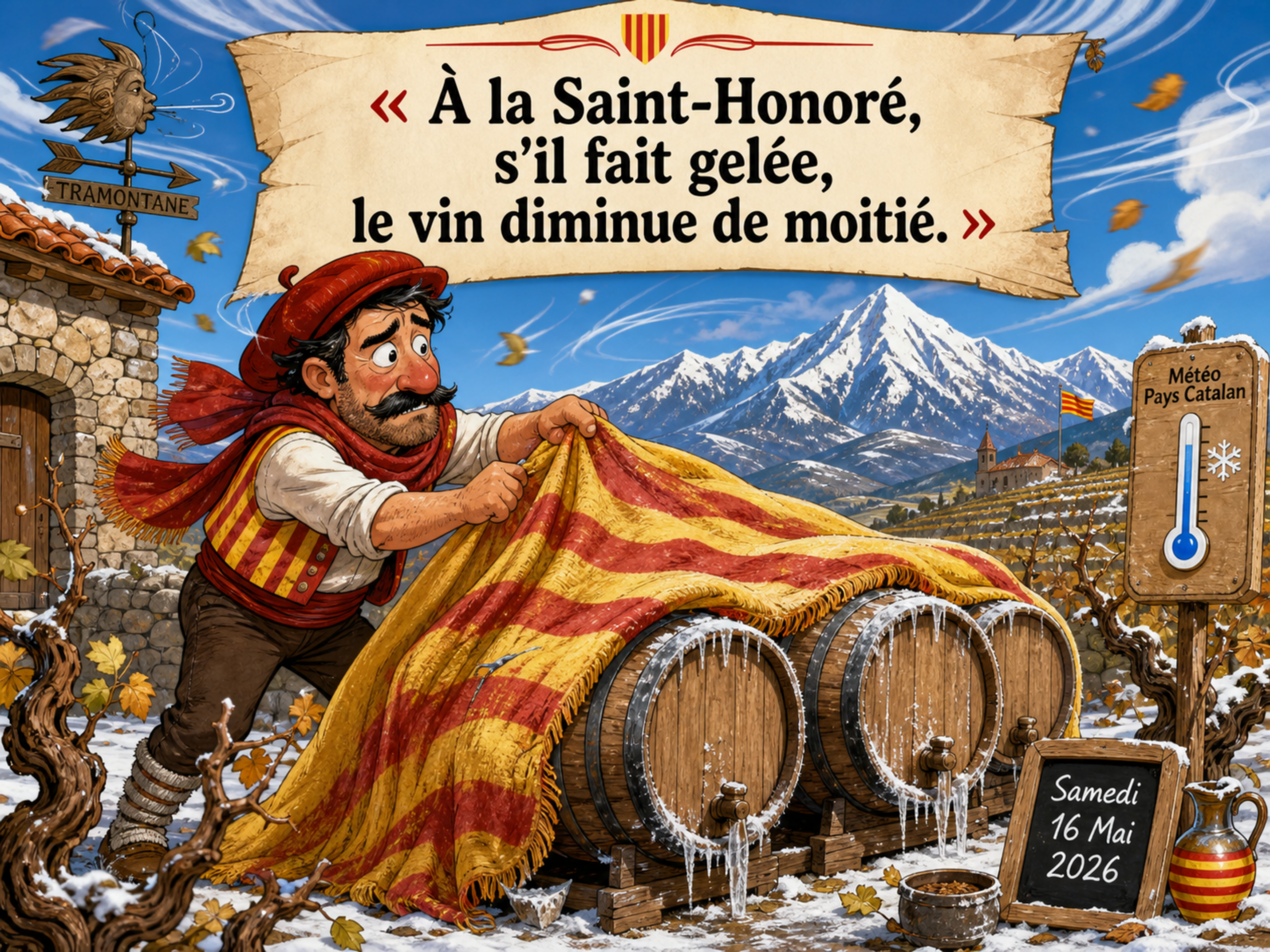 « À la Saint-Honoré, s'il fait gelée, le vin diminue de moitié. »