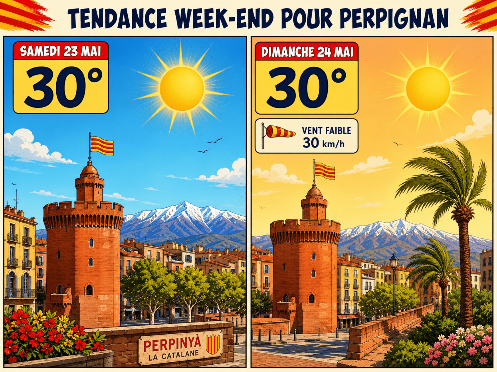 Un week-end de fin mai sous des températures estivales à Perpignan