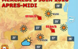 Ce mercredi 3 juin 2026, le ciel est dégagé sur les Pyrénées-Orientales.