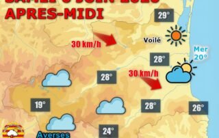 Météo du samedi 6 juin 2026 : Soleil et averses locales ! Beau temps dominant sur les P.-O. ce samedi, mais quelques averses attendues sur le Capcir et le Vallespir l'après-midi.