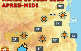 Ce mardi 23 juin 2026, le ciel reste largement dégagé sur les P.-O., avec des maximales pouvant atteindre 38°C en plaine.