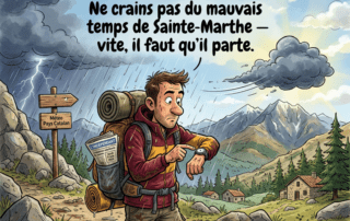 « Ne crains pas du mauvais temps de Sainte-Marthe — vite, il faut qu'il parte. »