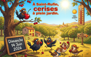 « À Saint-Rufin, cerises à plein jardin. »