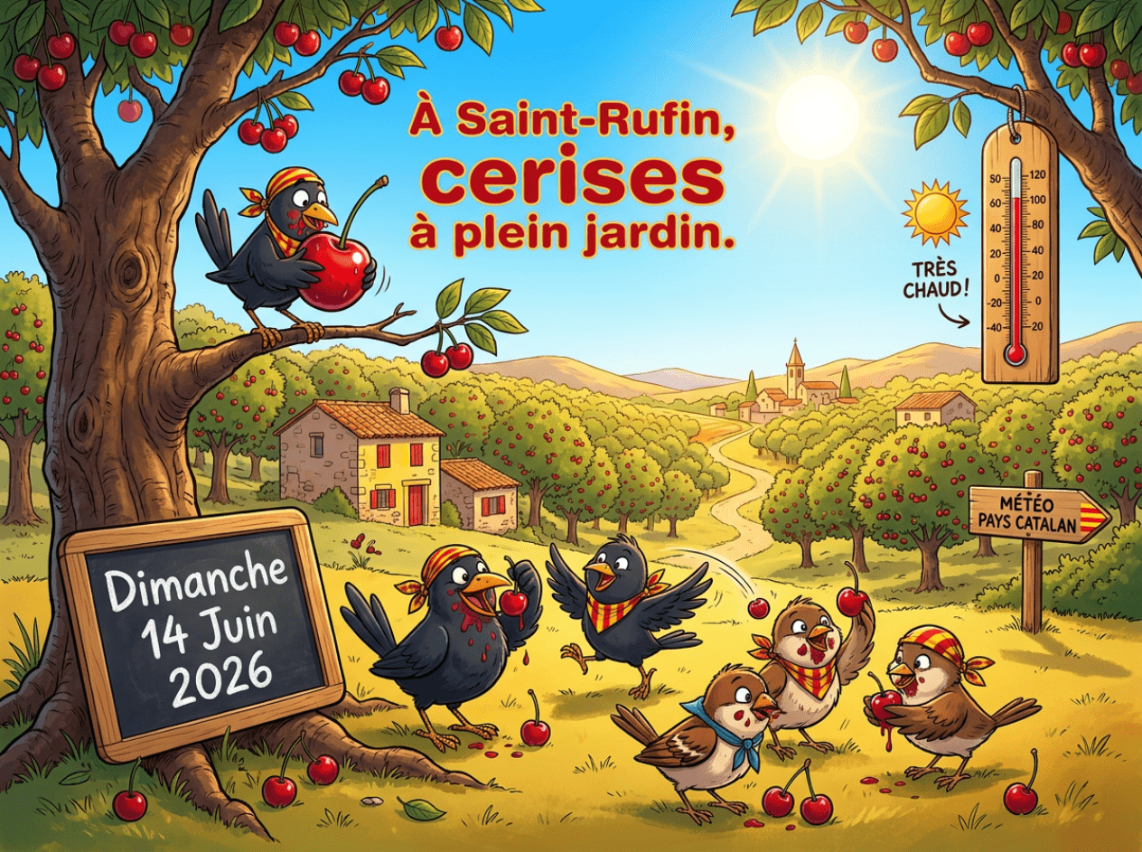 « À Saint-Rufin, cerises à plein jardin. »