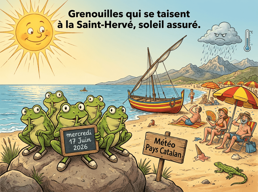 « Grenouilles qui se taisent à la Saint-Hervé, soleil assuré. »