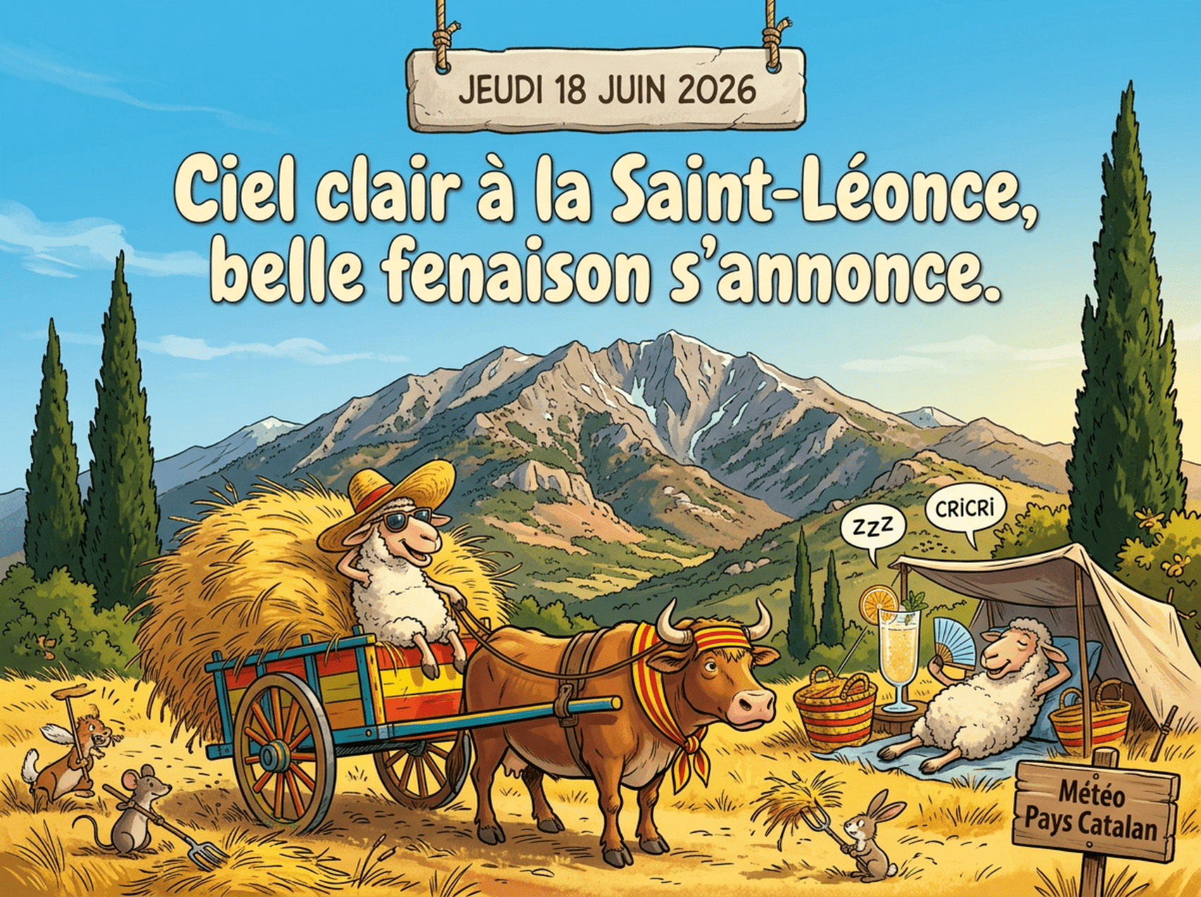 « Ciel clair à la Saint-Léonce, belle fenaison s'annonce. »