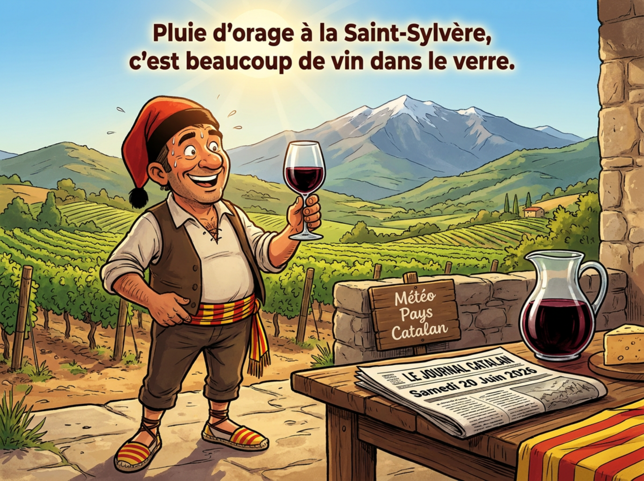« Pluie d'orage à la Saint-Sylvère, c'est beaucoup de vin dans le verre. »