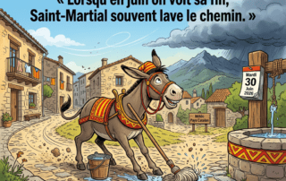 « Lorsqu'en juin on voit sa fin, Saint-Martial souvent lave le chemin. »