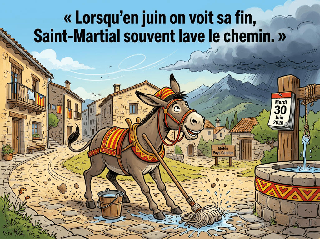 « Lorsqu'en juin on voit sa fin, Saint-Martial souvent lave le chemin. »