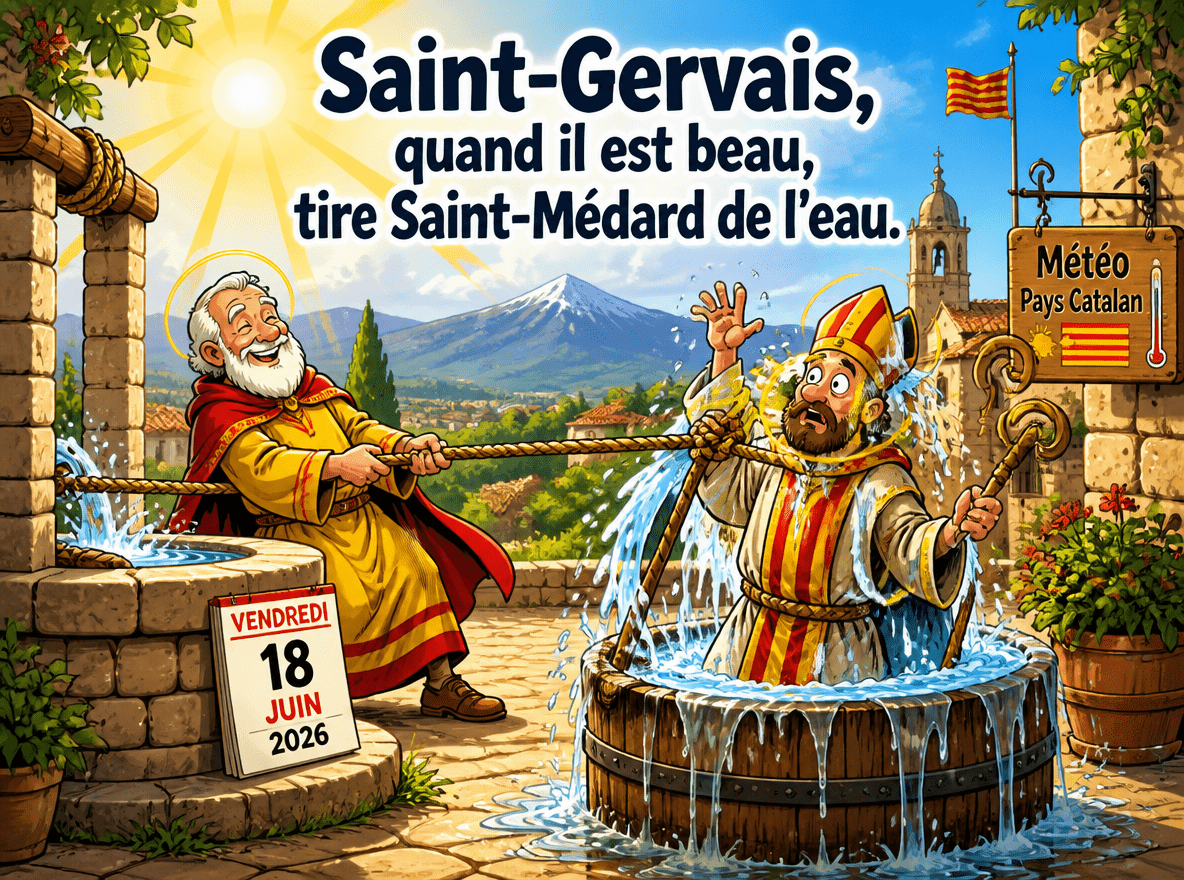 « Saint-Gervais, quand il est beau, tire Saint-Médard de l'eau. »