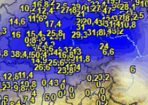 précipitations sur 24h climatologie
