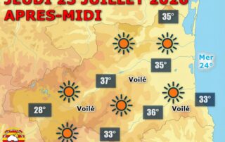 Jeudi 23 juillet, le soleil domine sans partage sur les Pyrénées-Orientales avec des maximales pouvant atteindre 36°C en plaine !