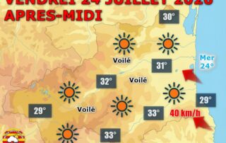 Vendredi 24 juillet : chaleur et orage localisé !