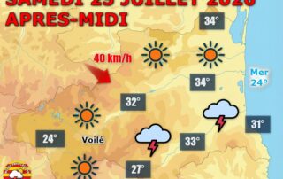 25 juillet : Ambiance orageuse ! Soleil le matin, puis nuages et averses l'après-midi ce samedi