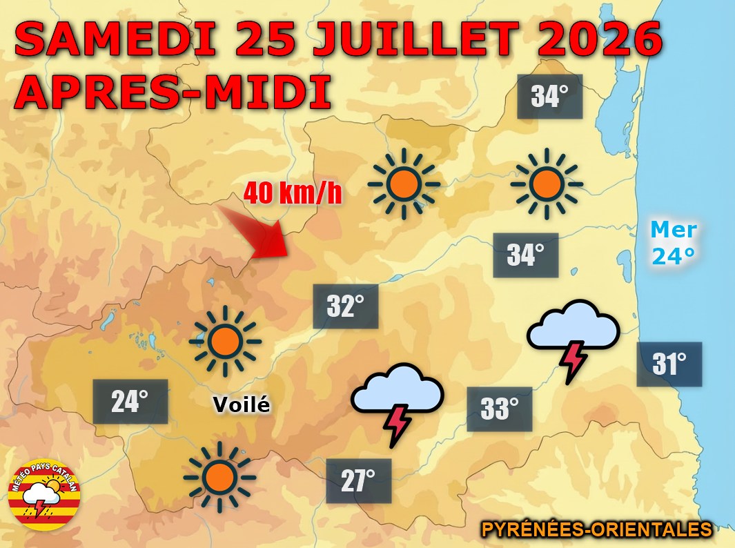 25 juillet : Ambiance orageuse ! Soleil le matin, puis nuages et averses l'après-midi ce samedi