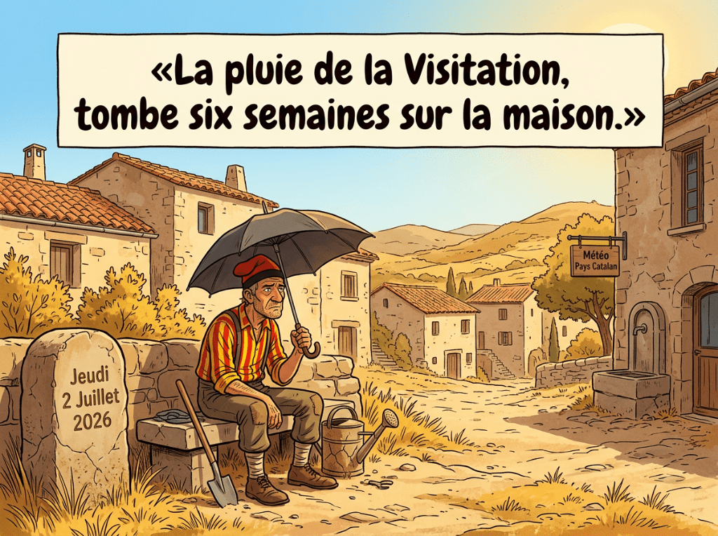 La pluie de la Visitation, tombe six semaines sur la maison.