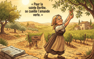 Pour la sainte Berthe, se cueille l'amande verte.