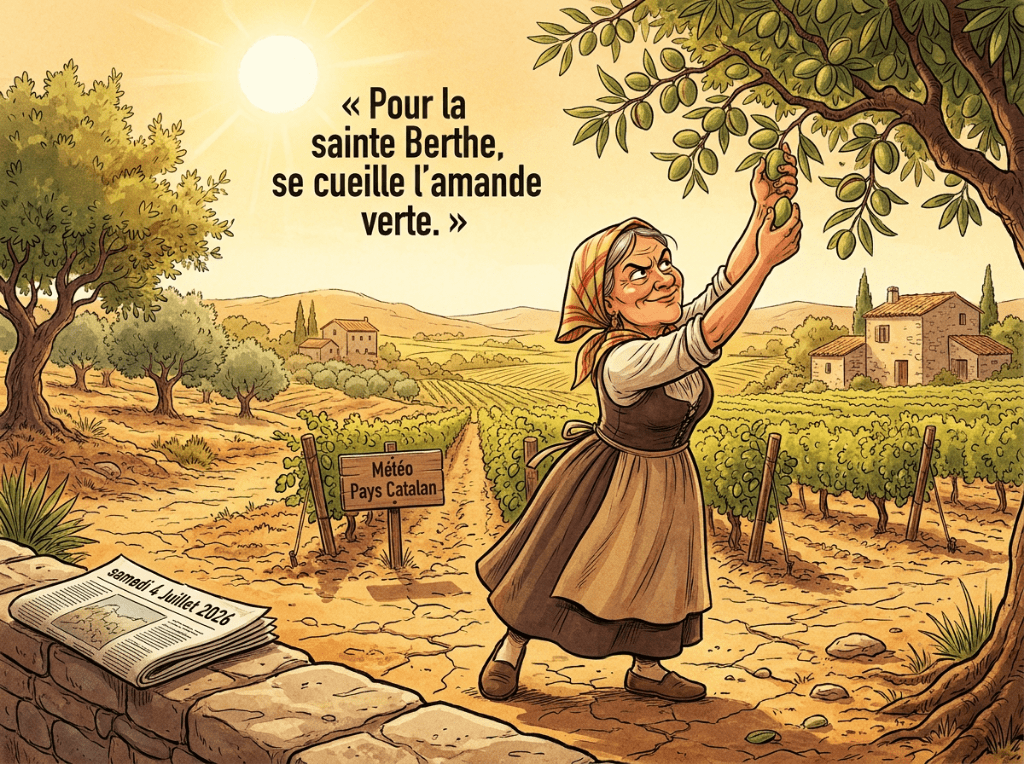 Pour la sainte Berthe, se cueille l'amande verte.
