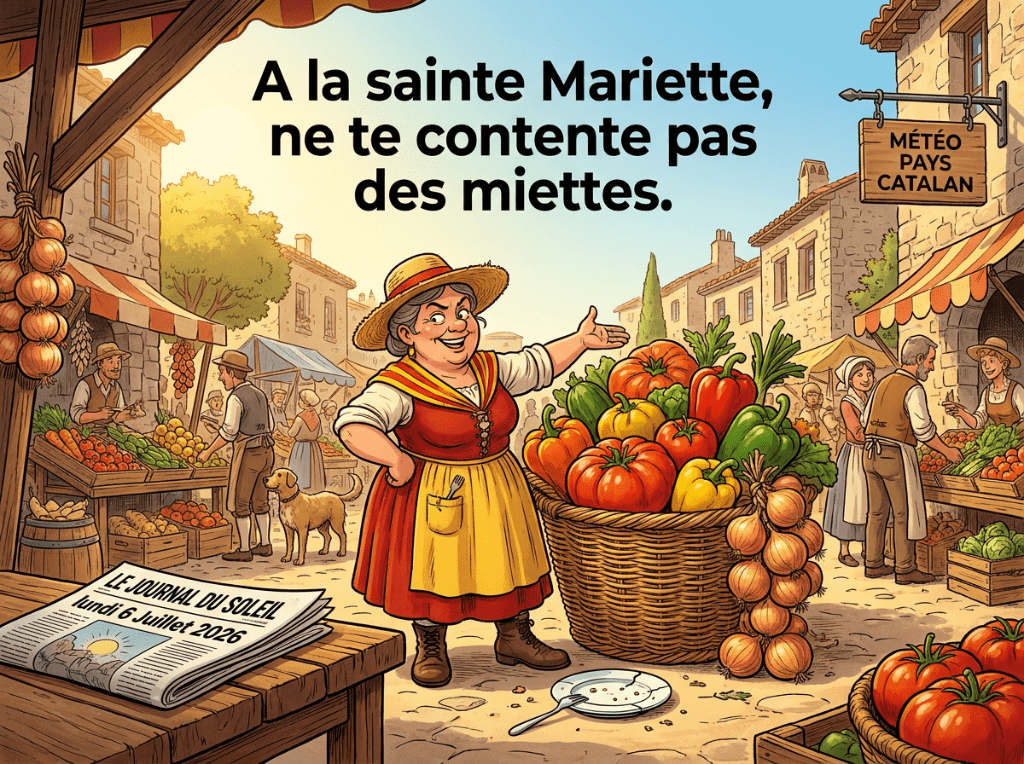 "A la sainte Mariette, ne te contente pas des miettes."