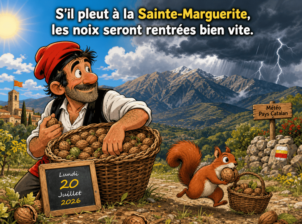 « S'il pleut à la Sainte-Marguerite, les noix seront rentrées bien vite. »