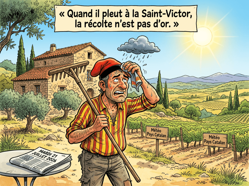 « Quand il pleut à la Saint-Victor, la récolte n'est pas d'or. »