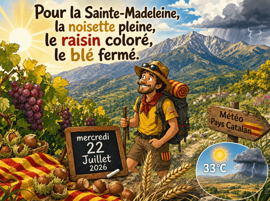 Pour la Sainte-Madeleine, la noisette pleine, le raisin coloré, le blé fermé.