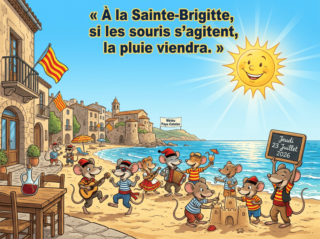 « À la Sainte-Brigitte, si les souris s'agitent, la pluie viendra. »