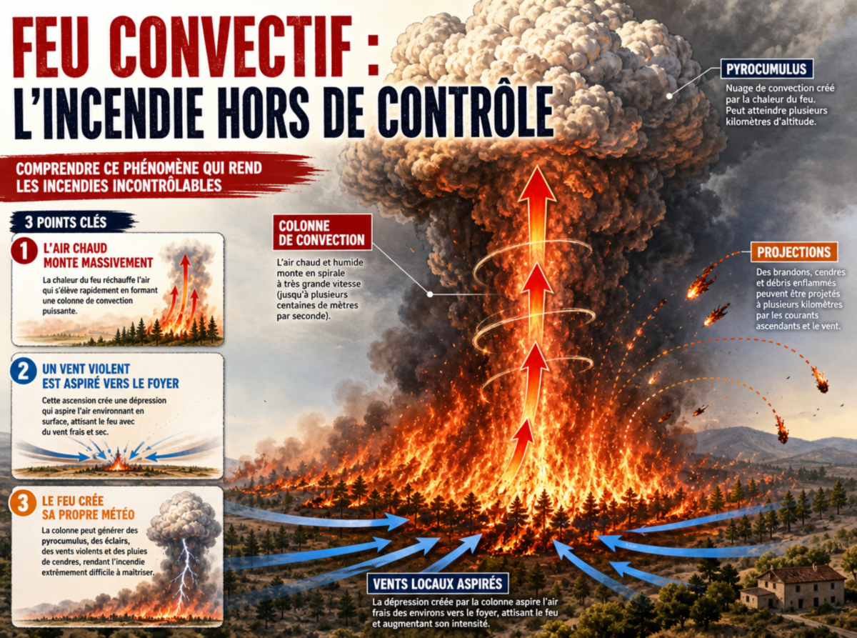Feu convectif : définition, causes et dangers | Guide Météo