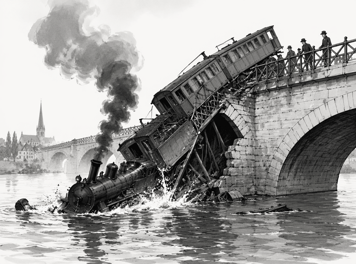 La catastrophe des Ponts-de-Cé : le train qui plonge dans la Loire le 4 août 1907