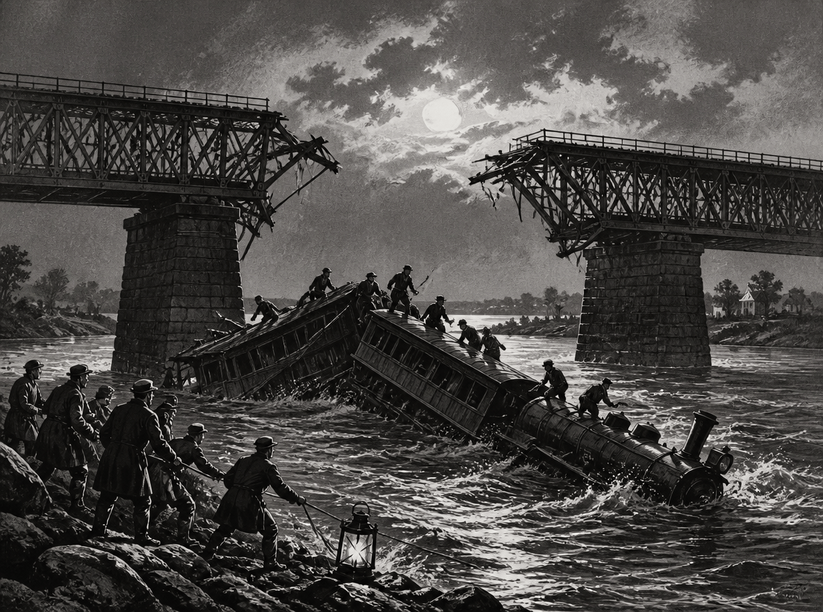 Crue, pont fragile et train englouti : la nuit noire du 23 novembre 1911 à Montreuil-Bellay