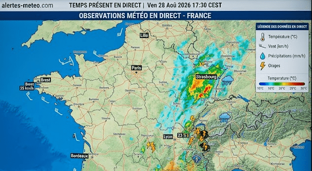 Météo en direct : Le temps actuel