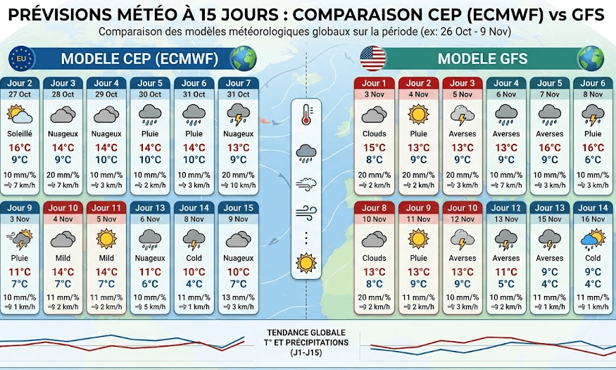 Prévisions 15 jours - CEP/GFS