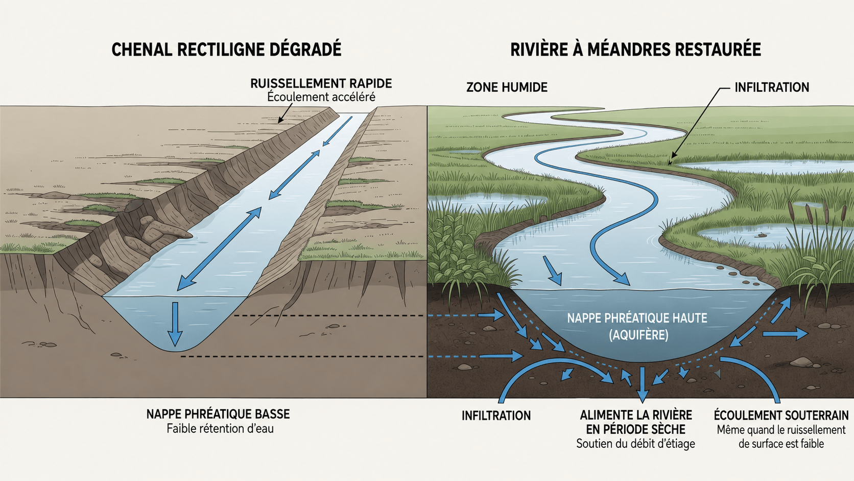 Quelles solutions pour restaurer la résilience de nos rivières ?