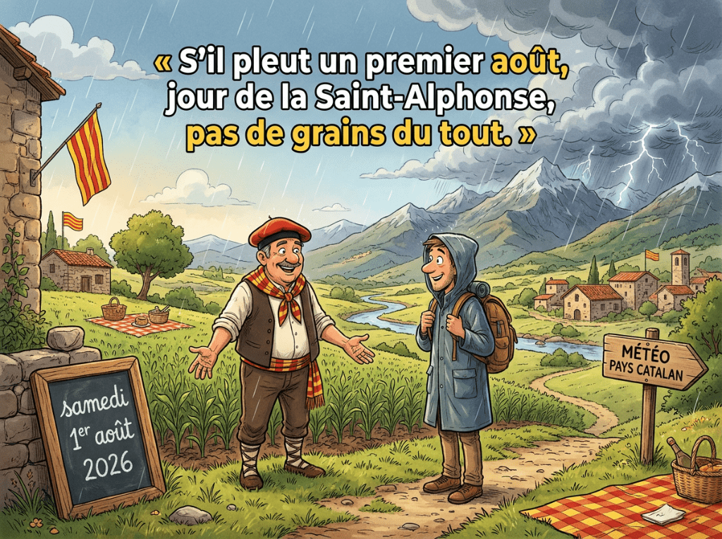 « S'il pleut un premier août, jour de la Saint-Alphonse, pas de grains du tout. »