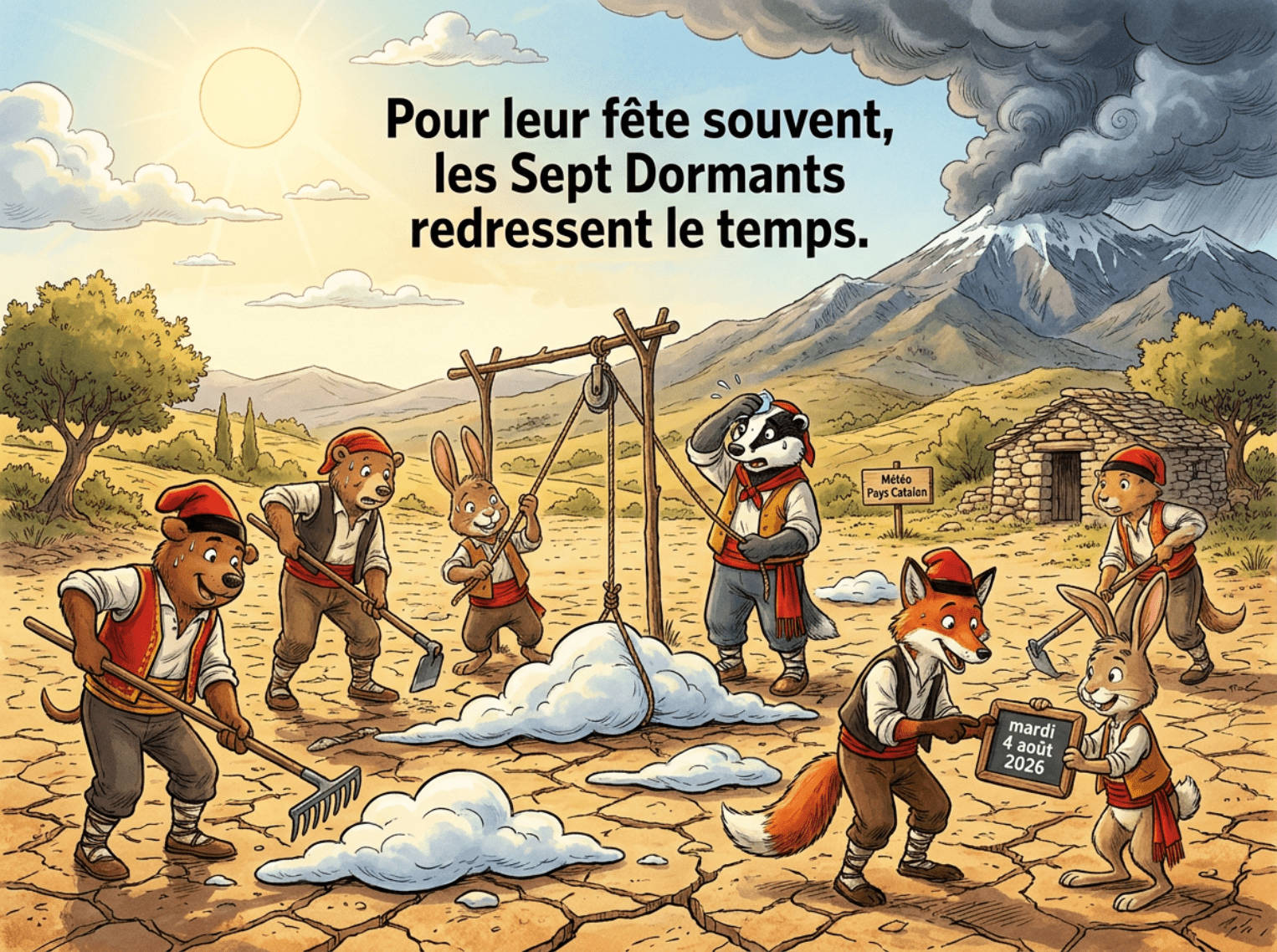 « Pour leur fête souvent, les Sept Dormants redressent le temps. »