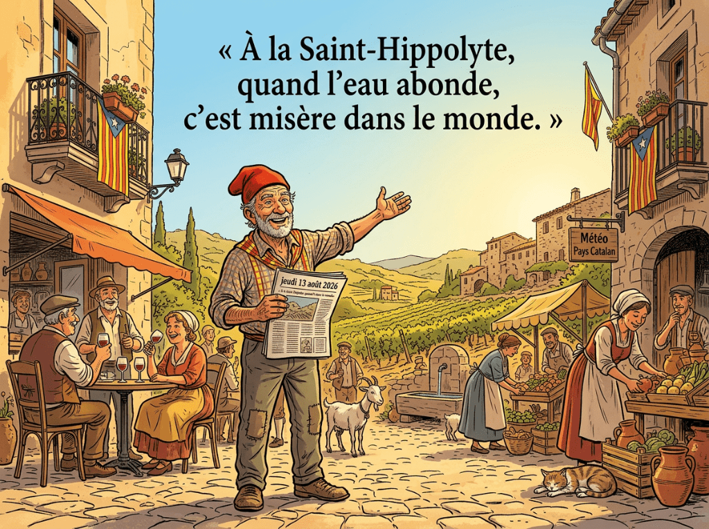 « À la Saint-Hippolyte, quand l'eau abonde, c'est misère dans le monde. »