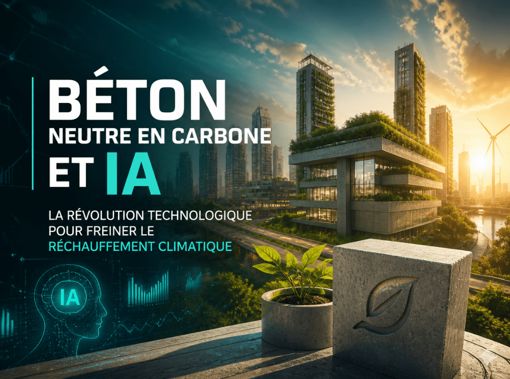 Béton neutre en carbone et IA : la révolution technologique pour freiner le réchauffement climatique