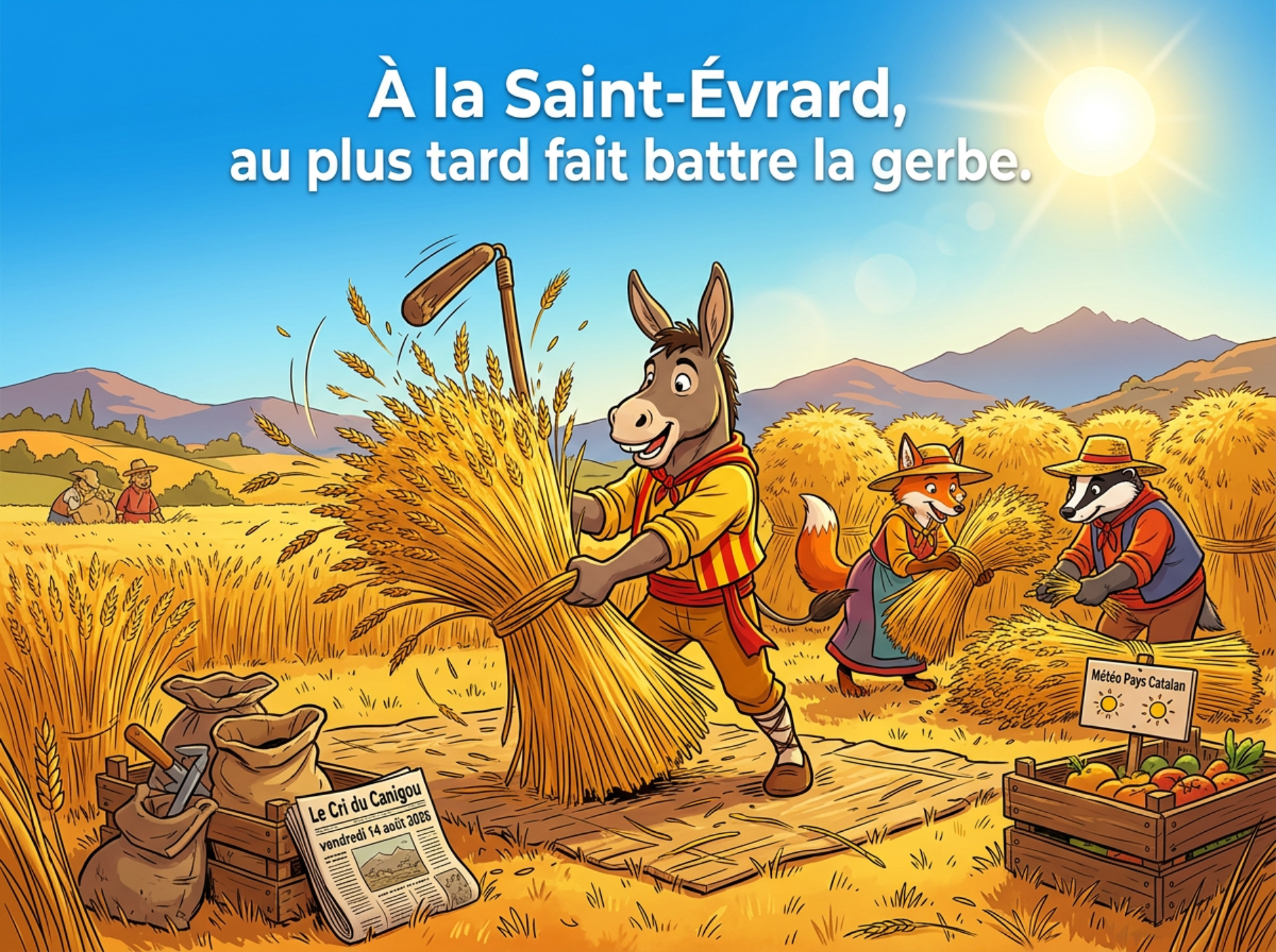 « À la Saint-Évrard, au plus tard fait battre la gerbe. »