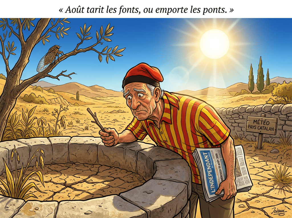 « Août tarit les fonts, ou emporte les ponts. »
