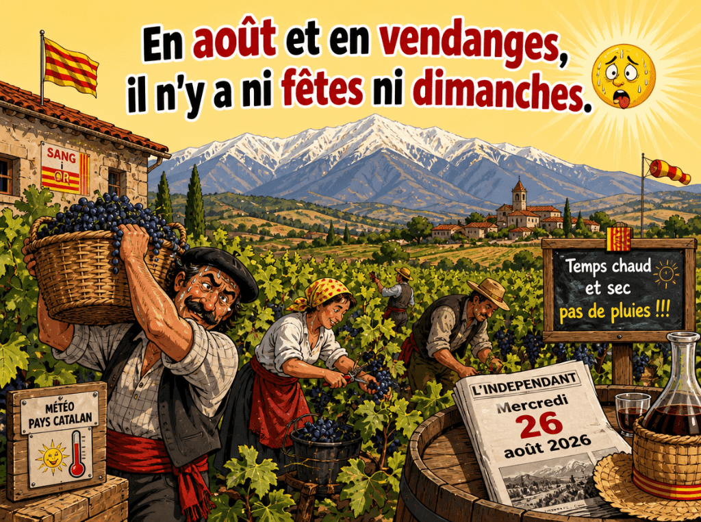 « En août et en vendanges, il n'y a ni fêtes ni dimanches. »