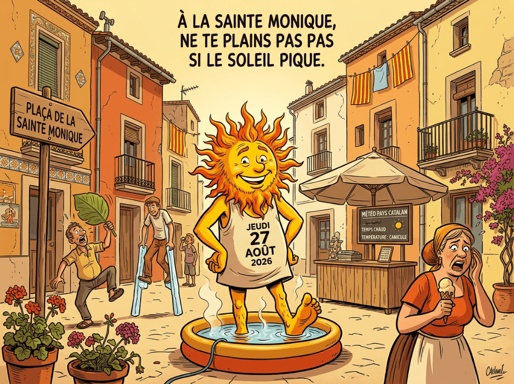 « À la Sainte Monique, ne te plains pas si le soleil pique. »