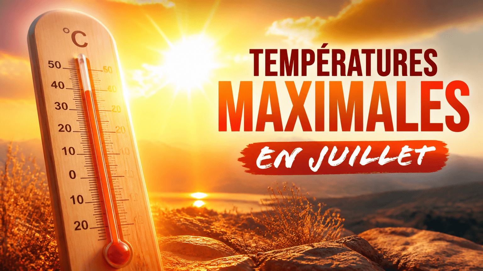 Températures maximales en juillet - 30 villes/stations de référence
