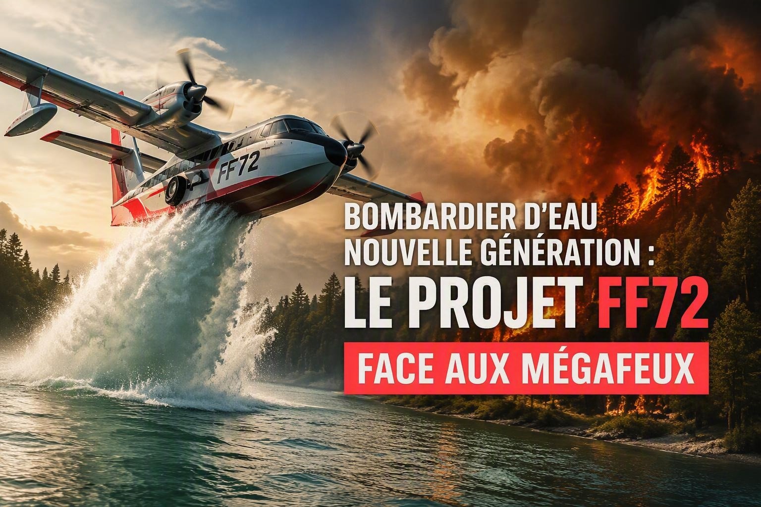 Bombardier d'eau nouvelle génération : le FF72 toulousain écope 8 000 litres en 12 secondes. Découvrez ce que ce projet change face aux mégafeux.