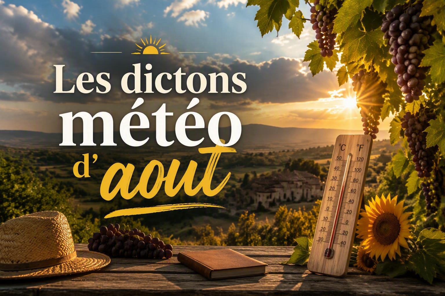 Ciel d'août et abondance : proverbes et dictons météorologiques du plein été