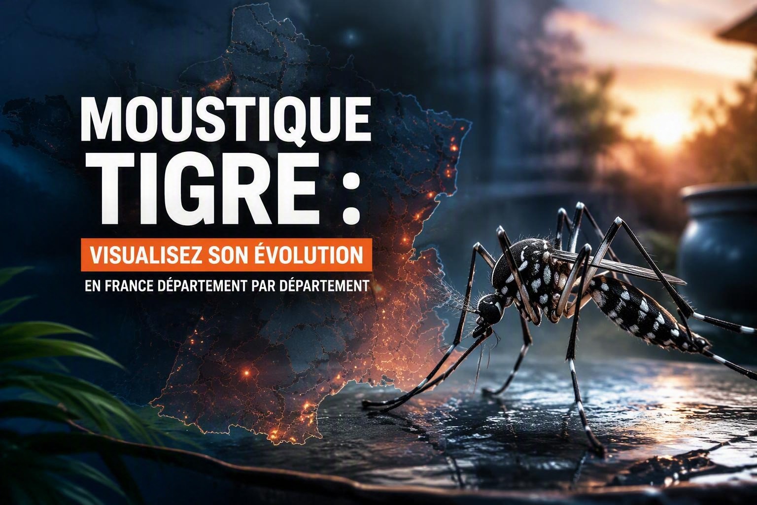 Moustique tigre : visualisez son évolution en France département par département