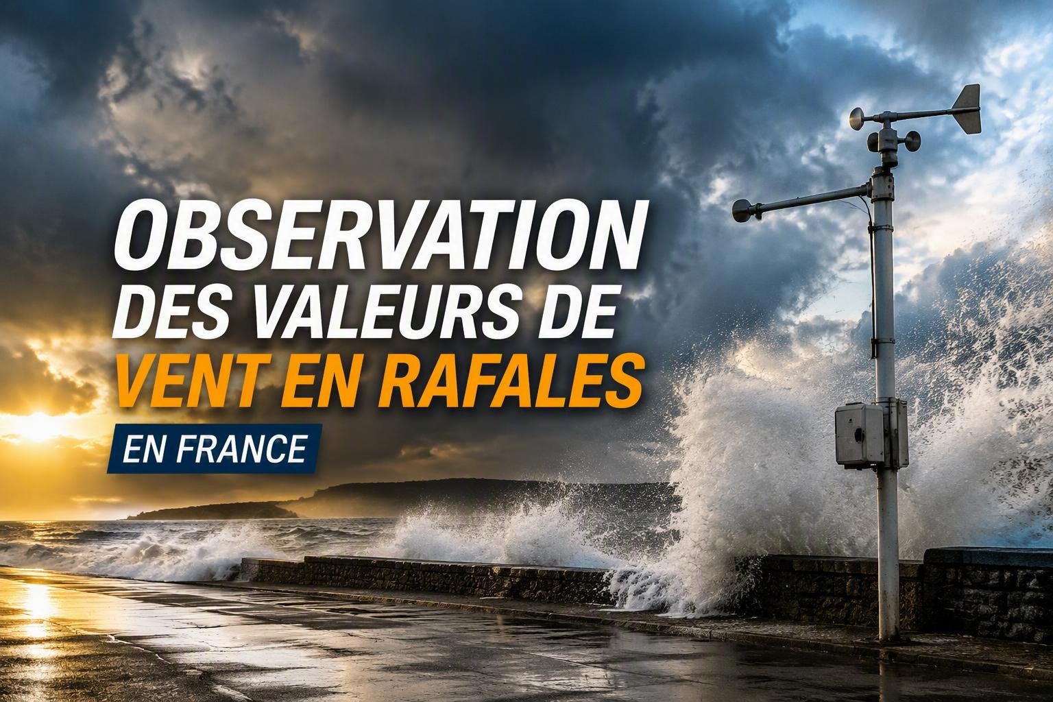 Cartes Météo en France – Observation des valeurs de vent en rafales en France